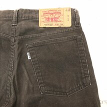 ●00's LEVI'S リーバイス 517-40 ブーツカット コーデュロイ パンツ 30 w76 ブラウングレー系 アメカジ 古着 日本製 メンズ 紳士_画像4