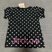 新品JENNI ハートドット柄チュールロゴ　パフ半袖Tシャツ【110ブラック】サイズ色違い有　タグ付き　ALGY トップス_画像6