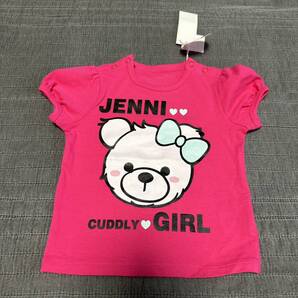 新品JENNI babyパフ半袖Tシャツ90 ピンク 肩スナップ有り3190円 メゾピアノ トップス タグ付き 子供服