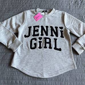 新品JENNIでかロゴスウェットトレーナー130 ziddy サガラ刺繍ロゴ ロゴトレーナー