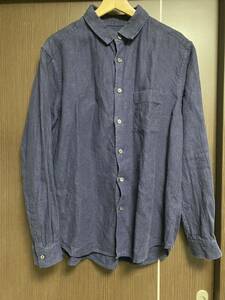nest Robe CONFECT（ネストローブ コンフェクト）リネンシャツ 3 長袖シャツ ネイビー