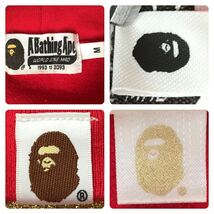 ラメプリント カレッジロゴ プルオーバー パーカー Mサイズ a bathing ape BAPE pullover hoodie エイプ ベイプ アベイシングエイプ w52_画像8