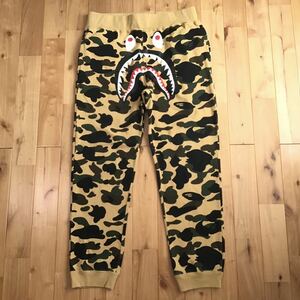 ★XL★ 1st camo yellow シャーク スウェットパンツ a bathing ape BAPE shark sweat pants エイプ ベイプ アベイシングエイプ 迷彩 w1