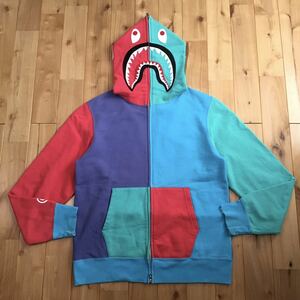 Crazy color シャーク パーカー Lサイズ shark full zip hoodie a bathing ape BAPE クレイジー エイプ ベイプ アベイシングエイプ w2