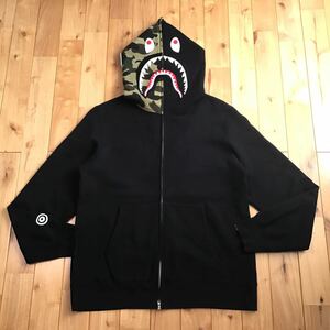 *XXL* 1st camo green × black Shark Parker a bathing ape BAPE shark full zip hoodie Ape Bape A Bathing Ape z0075