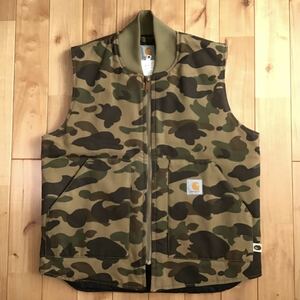 ★激レア★ Carhartt × BAPE ベスト Mサイズ 1st camo a bathing ape カーハート vest エイプ ベイプ アベイシングエイプ NIGO w35