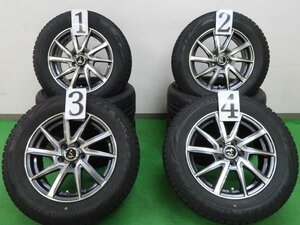 4本 社外 15インチ 6J +45 5H 100 スタッドレス ブリヂストン ブリザック VRX2 2020年 195/65R15 プリウス カローラ スポーツ ツーリング