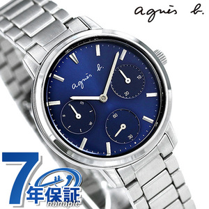 アニエスベー 時計 レディース カレンダー FCST992 agnes b. サム 32mm ネイビー 腕時計