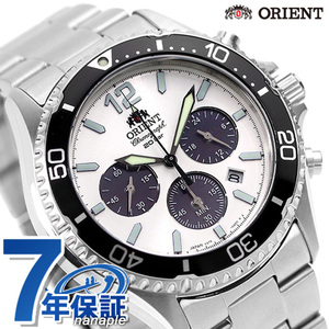  Orient Orient mako солнечный Powered наручные часы хронограф ORIENT RN-TX0203S серебряный сделано в Японии 