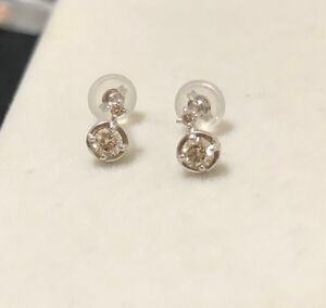 ダイヤモンド　ピアス　bloom シエナロゼ　ete ヴァンドーム　0.20ct 天然ダイヤモンド　エテ　アガット