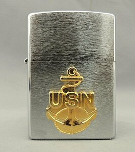 Zippo USN ANCHOR ジッポ アメリカ海軍 エンブレム アンカー 錨 メダル 未使用品 オイルライター 紙箱