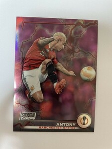 2022-23 Topps Chrome Stadium Club Soccer Antony Pink/Red Electric Charge Refractor