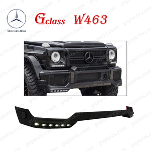 ベンツ G W463 '16～'19 後期 AMG フロント バンパー リップ スポイラー アンダー LED ライト 付き ドレスアップ G55 G63 エアロ パーツ