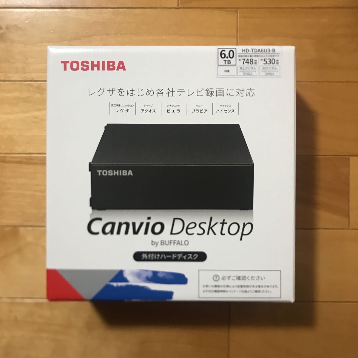 新品/未開封】TOSHIBA CANVIO HD-TDA6U3-B 外付けハードディスク 6TB