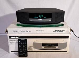 ★BOSE★Wave music system MODEL AWRCCB★ウェーブミュージックシステム★ガラステーブルGPP-1★リモコン/元箱★動作確認済★USED美品★