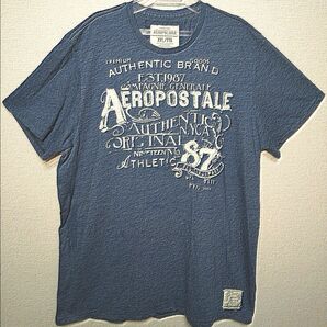 新品 AEROPOSTALE エアロポステール XXLサイズ フロント刺繍 半袖Tシャツ オーバーサイズ ダメージ加工 USA製