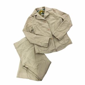 B322 Jocomomola ホコモモラ シビラ セットアップ スーツ パンツスーツ ジャケット クロップドパンツ パンツ ベージュ レディース