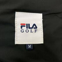 B317 FILA フィラ GOLF ゴルフ ダウン 80％ ダウンコート 撥水 ロング 2way アウター 上着 羽織り 長袖 ブラック 黒 レディース M_画像9