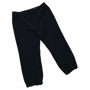 B317 日本製 Leilian レリアン ジョガーパンツ パンツ ズボン ボトムス ポリエステル 100% ブラック 黒 レディース 11