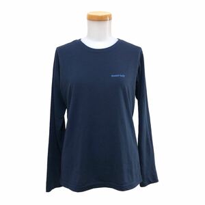 NB164 mont-bell モンベル ロンT 長袖 Tシャツ カットソー クルーネック プルオーバー トップス ネイビー 紺 レディース M アウトドア