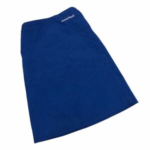 NB164 mont-bell モンベル レインラップスカート スカート ボトムス レインウェア ロゴ 刺繍 ナイロン 100% ブルー 青 レディース S