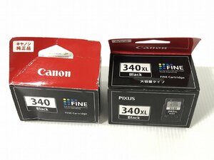 Canon FINEカートリッジ BC-340 ブラック　と、 BC-340XL ブラック 大容量 ２点セット!! 未使用 送料300円 プリンターインク キヤノン a7
