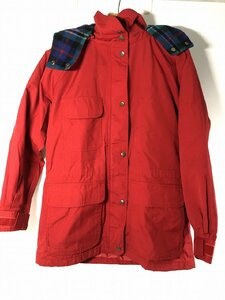 Eddie Bauer エディー バウアー ジャンパー レディース M 赤 チェック柄 やや美品 中古 K2