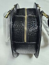 新品未使用品 Vivienne Westwood ハート型 バッグ エナメル クロコ調 ショルダー ブラック 黒_画像5