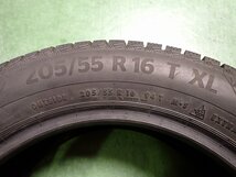 RK1048【送料無料205/55R16】1本 2022年製 コンチネンタル NORTH CONTACT NC6 中古スタッドレス スペア用に 《即決》_画像6