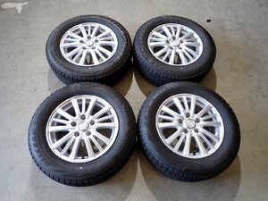 YS1906【送料無料195/65R15】セレナ ノア VOXY アイシス エスクァイアなど BS VRX2 中古スタッドレス ●15×6J 114.3/5H ET45●