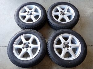 YS1940【送料無料185/65R15】VOLVO ボルボ 純正 V70 Ⅰ 純正 ダンロップ 中古スタッドレスセット ●15×6.5J 108/5H ET43●