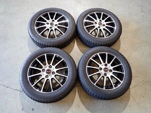 YS2037【送料無料155/65R14】タント NーBOX スペーシア デイズなどに 中古スタッドレス ●14×4.5J 100/4H ET45●1円スタート