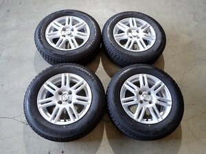 YS2185【送料無料185/65R14】モビリオ エアウェイブなどへ 中古スタッドレスアルミセット●14×5.5J 100/4H ET43●1円スタート