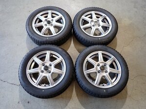 YS2189【送料無料155/65R14】NーBOX ラパン スペーシア タント デイズルークスなど 中古スタッドレスセット●14×4.5J 100/4H ET45●