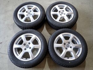 YS2265【送料無料165/65R15】ルノー トゥインゴなどへ MAK 社外アルミホイール 中古スタッドレス BS VRX付き ★15×5J 100/4H ET32★