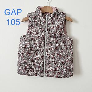 gapギャップ ダウンベスト　花柄　100〜110