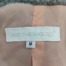 (新品)earthmusic&ecology ウール50%で暖かい！丸襟 裾フレア 裏地ピンクのガーリーフェミニンでキャワュ～イロングコート グレイM☆★_画像8