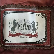 (新品同様)PisanoCLUB 定価3万円以上！処分特価！(*^^*)Italy製 羊革本革レザーコート ダークブラウン サイズL☆★_画像9