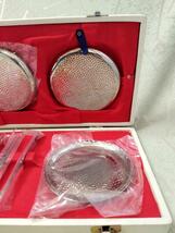 未使用　銘々皿　丸皿　銀仕上げ　5枚セット　AZUMA フォーク　10.5cm/アズマ　銀仕上げ_画像4