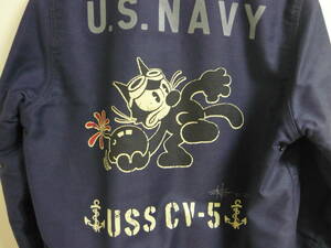 TOYS McCOY / U.S.NAVY "FELIX" DECK ZIP JAKET 限定50着 岡本博氏・直筆サイン入り 美品 