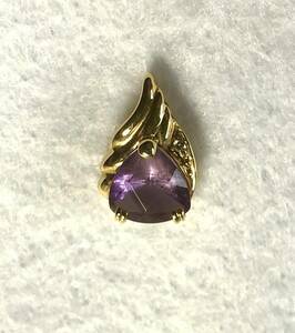  amethyst pendant top K18mere diamond 1.6g used 