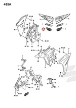 SUZUKI 純正 インド仕様V-strom250SX 右ガーニッシュステッカー SOHC SEP[ブラック] #68184-20L00-AA3_画像2