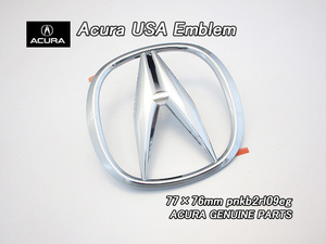 アキュラAマーク【ACURA】77×76mm米国US純正エンブレム(PNkb2rl09eg)/USDM北米仕様シンボルマークUSAピン間隔22mmホンダ他車の流用に