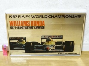 希少 80年代 ビンテージ 1987 FIA F-1 WORLD CHAMPIONSHIP WILLIAMS HONDA ホンダ ウィリアムズ パブミラー 旧車 レーシング レトロ 当時物