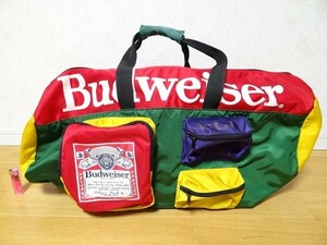  редкий 80 годы Vintage Bidweiser Budweiser пиво спорт сумка сумка "Boston bag" retro подлинная вещь 