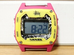 希少 シャーク STUSSY × SHARK CLASSIC NIGHT VISION 腕時計 サーフィン 波乗り