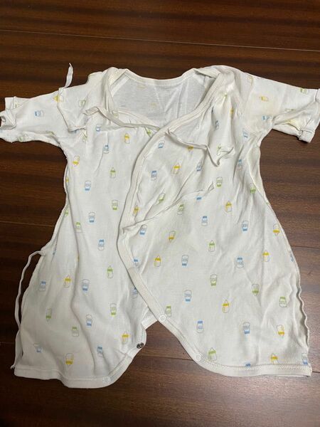 【50センチ】MIKI HOUSE：ミキハウス：フライスコンビ肌着：赤ちゃん コンビ肌着 新生児 短肌着 出産準備 ベビー