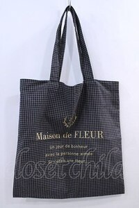 Maison de FLEUR / ギンガムチェックトートバッグ 黒チェック I-23-10-19-093-LO-BG-HD-ZI