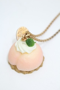 Q-pot. /pi-chi small cake necklace Y-23-10-21-002-QP-AC-WD-ZY