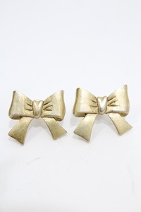 Jane Marple / The 35th ribbon earrings Gold Y-23-10-21-008-JM-AC-SZ-ZY